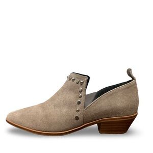 Rebecca Minkoff Suede Studded Taupe Sand Ankle Booties size 8 M